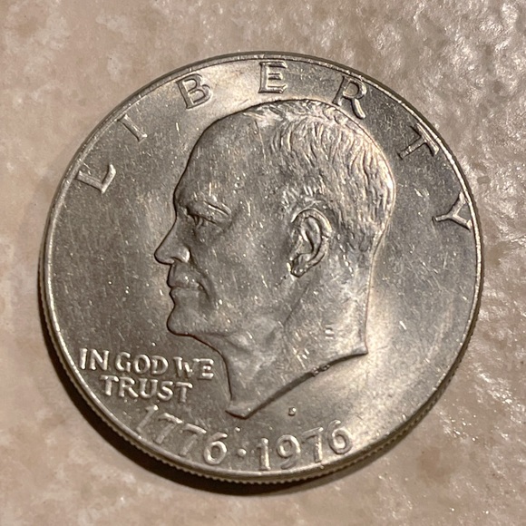 1776-1976 Eisenhower Liberty Bell Moon Silver Dollar - Picture 1 of 5